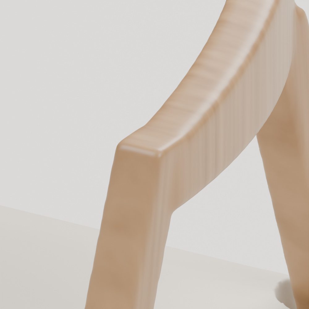 Dining chair, native detail of the frame joint.